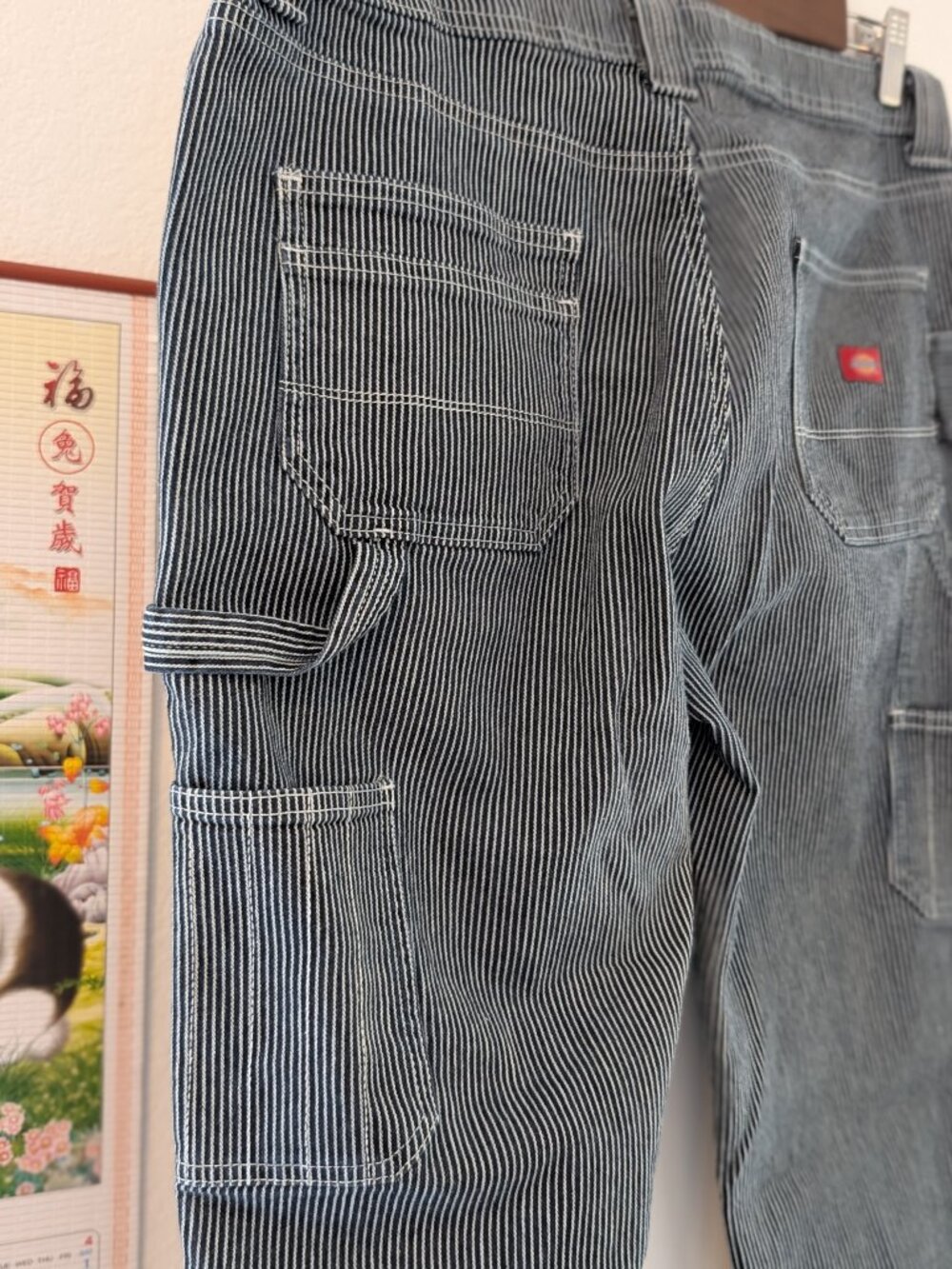Dickies Hickory Stripe Women's Workwear Relaxed Pants Size 12R - Picture 13 of 16